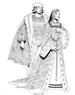 coloring page Clothing of the Renaissance